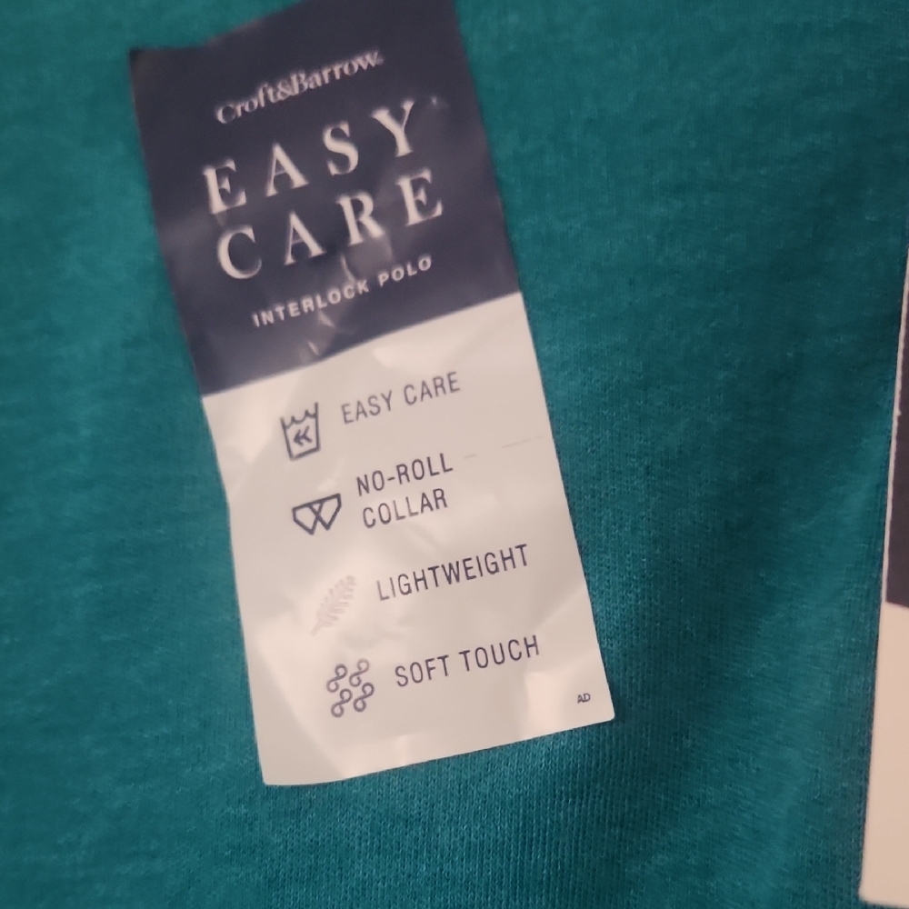 Men's Teal Polo Shirt - Picture 3 of 3
